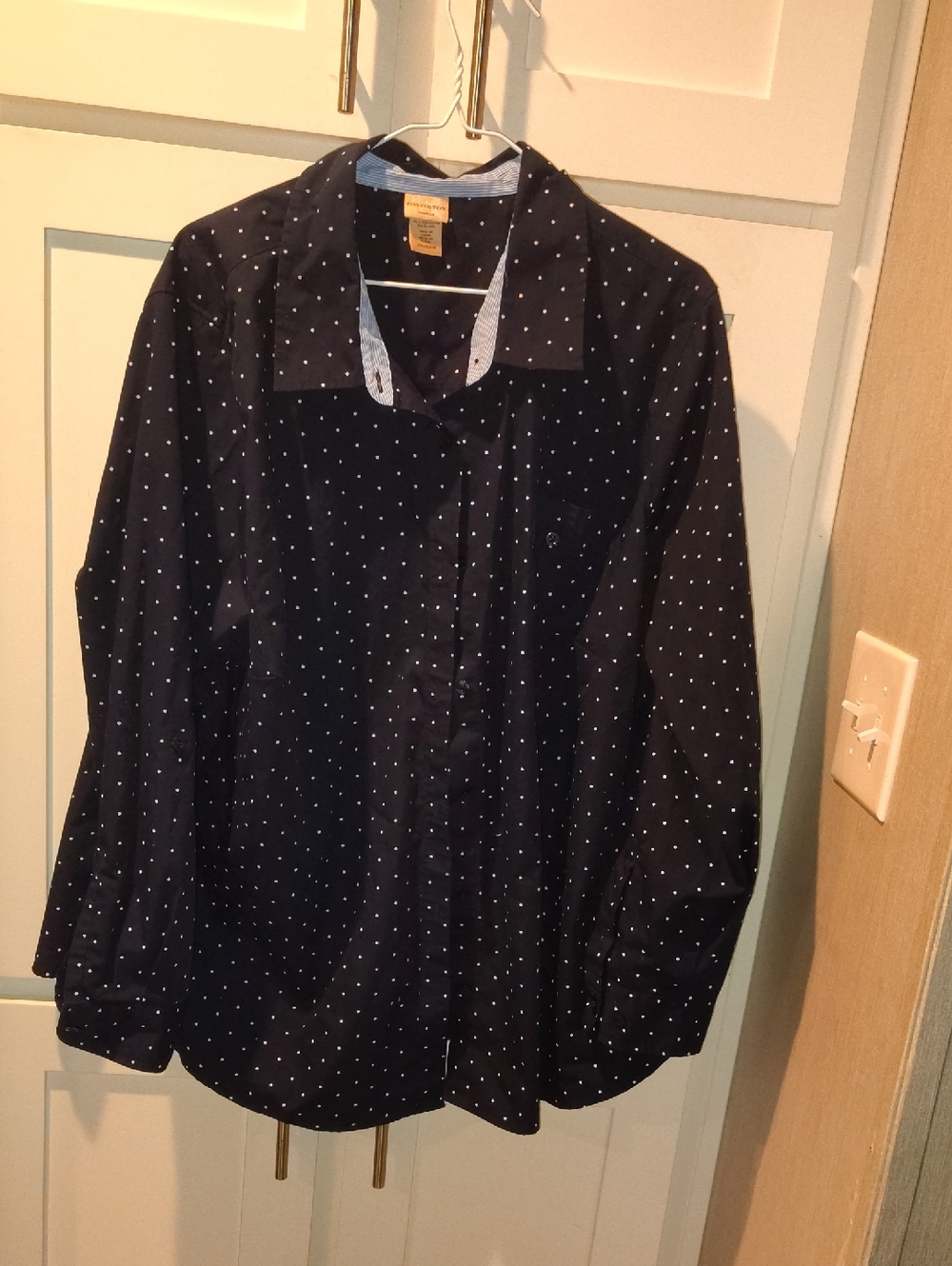 Covington Navy Polka Dot Shirt Jacket